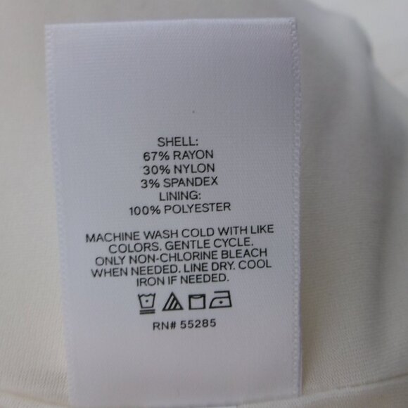 New EXPRESS Cream Ponte V-Neck Seamed Sleeveless Top Blouse L NWT - Picture 10 of 10